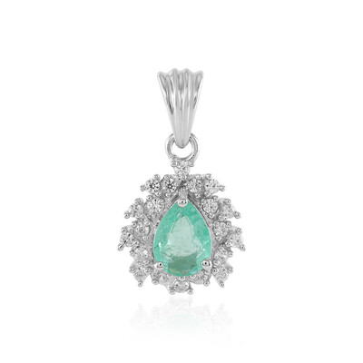Ciondolo in argento con Smeraldo Colombiano