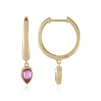 Orecchini in argento con Zaffiro Rosa del Madagascar