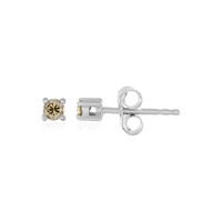 Orecchini in argento con Diamante Champagne I3