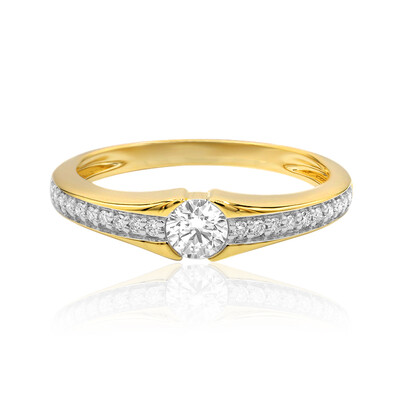 Anello in oro con Diamante IF (D) (Annette)