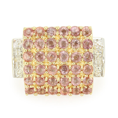 Anello in oro con Zaffiro Padparadscha (non riscaldato) (AMAYANI)