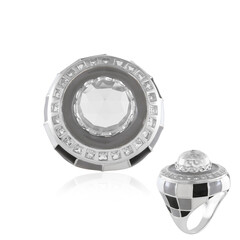 Anello in argento con Quarzo Bianco (Adela Silber)