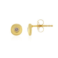 Orecchini in argento con Diamante Champagne I4