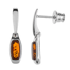 Orecchini in argento con Ambra Baltica