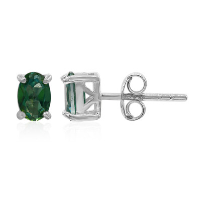 Orecchini in argento con Topazio Verde Farfalla