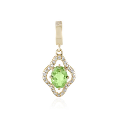 Ciondolo in oro con Grossularia Verde Menta