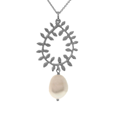 Collana in argento con Perla di Acqua Dolce (Joias do Paraíso)