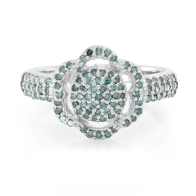 Anello in argento con Diamante Fancy
