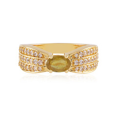 Anello in argento con Zaffiro Giallo del Madagascar