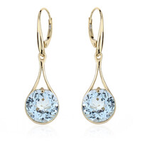 Orecchini in oro con Topazio Blu Cielo