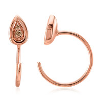 Orecchini in argento con Diamante Rose de France SI1 di Argyle