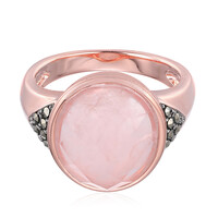 Anello in argento con Quarzo Rosa