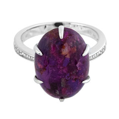 Anello in argento con Turchese Kingman Mohave Porpora