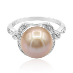Anello in oro con Perla Ming Rosa (TPC)