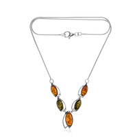 Collana in argento con Ambra Baltica