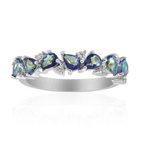 Anello in argento con Quarzo Mistico Blu