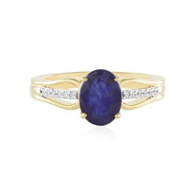 Anello in argento con Zaffiro Blu del Madagascar