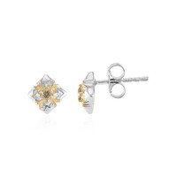 Orecchini in argento con Diamante Champagne I3