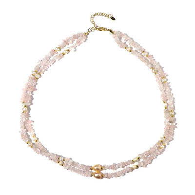 Collana in argento con Quarzo Rosa