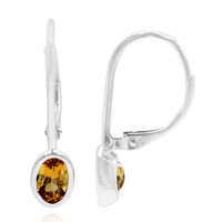 Orecchini in argento con Scapolite Cognac