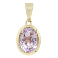 Ciondolo in oro con Kunzite