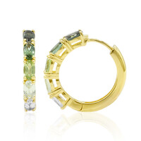 Orecchini in argento con Tormalina Verde