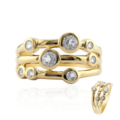 Anello in argento con Topazio Bianco