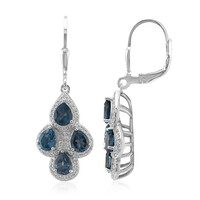 Orecchini in argento con Topazio Blu Londra