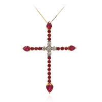 Collana in oro con Rubino Mozambico AAA (CIRARI)