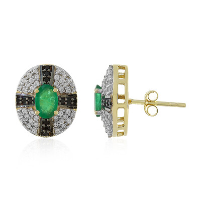 Orecchini in oro con Smeraldo Brasiliano (Adela Gold)