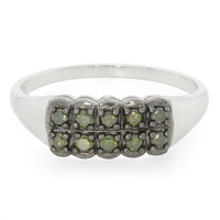 Anello placcato in platino con Diamante Fancy