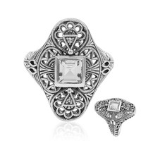 Anello in argento con Topazio Bianco