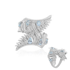 Anello in argento con Topazio Blu Cielo