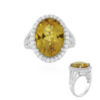 Anello in argento con Apatite Dorata