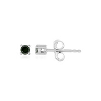 Orecchini in argento con Diamante Verde I3