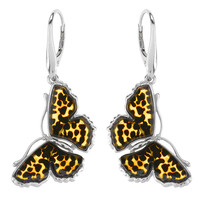Orecchini in argento con Ambra Baltica