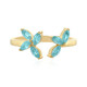 Anello in argento con Apatite Blu
