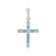 Ciondolo in argento con Topazio Blu Svizzero