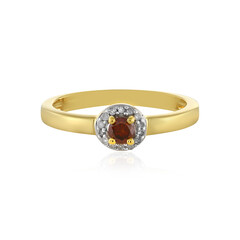 Anello in argento con Diamante Rosso I4