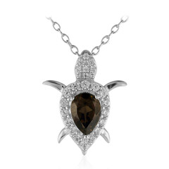 Collana in argento con Quarzo Fumè