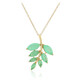 Collana in argento con Quarzo verde pastello