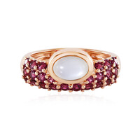 Anello in argento con Pietra di Luna Bianca (KM by Juwelo)