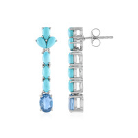 Orecchini in argento con Fluorite Cangiante(Adela Silber)