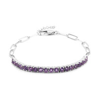 Bracciale in argento con Ametista