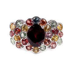 Anello in argento con Rodolite