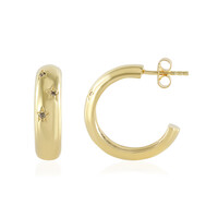 Orecchini in argento con Diamante Cioccolato I2