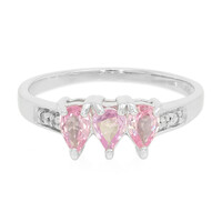 Anello in argento con Zaffiro Rosa