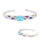 Bracciale in argento con Topazio Blu Cielo (Gems en Vogue)