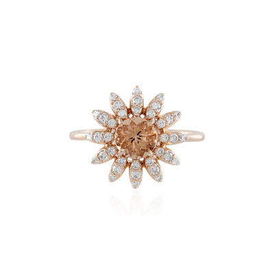 Anello in oro con Tormalina Pesca (AMAYANI)