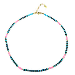 Collana in argento con Opale Rosa dell'Etiopia